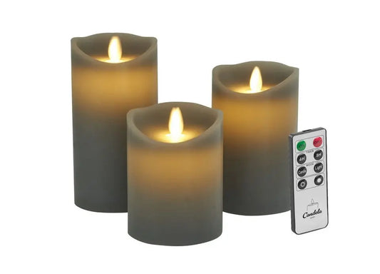 LC Home LED-Kerzen Set, Echtwachskerzen mit Timer und Fernbedienung, dimmbar